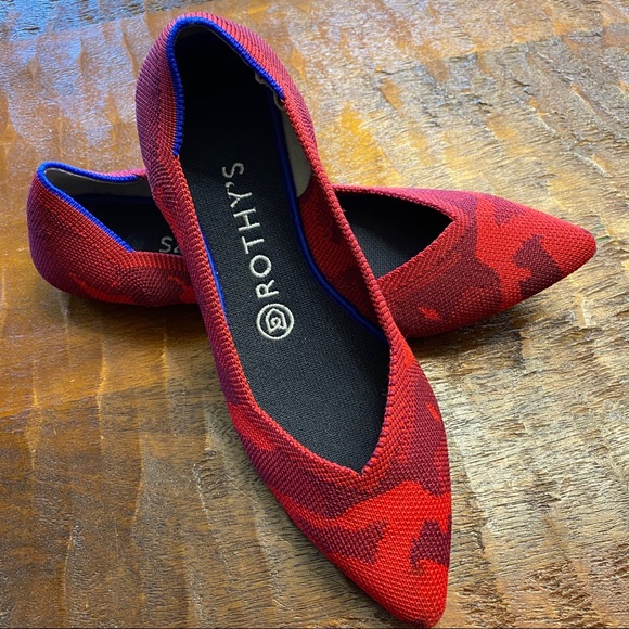 Rothy’s red camo point flat - Picture 5 of 7